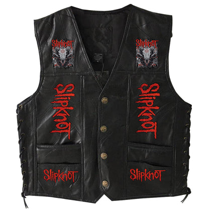 Personalized SK Q3 Sleeveless Leather Vest Jacket V2 Q051002
