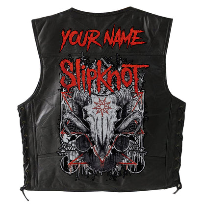 Personalized SK Q3 Sleeveless Leather Vest Jacket V2 Q051002