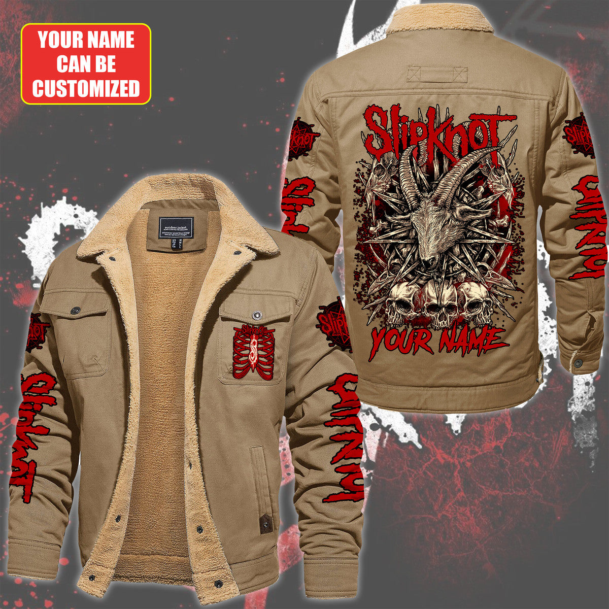 Personalized SK Q2 Fleece Thermal Cotton Jacket Q101103
