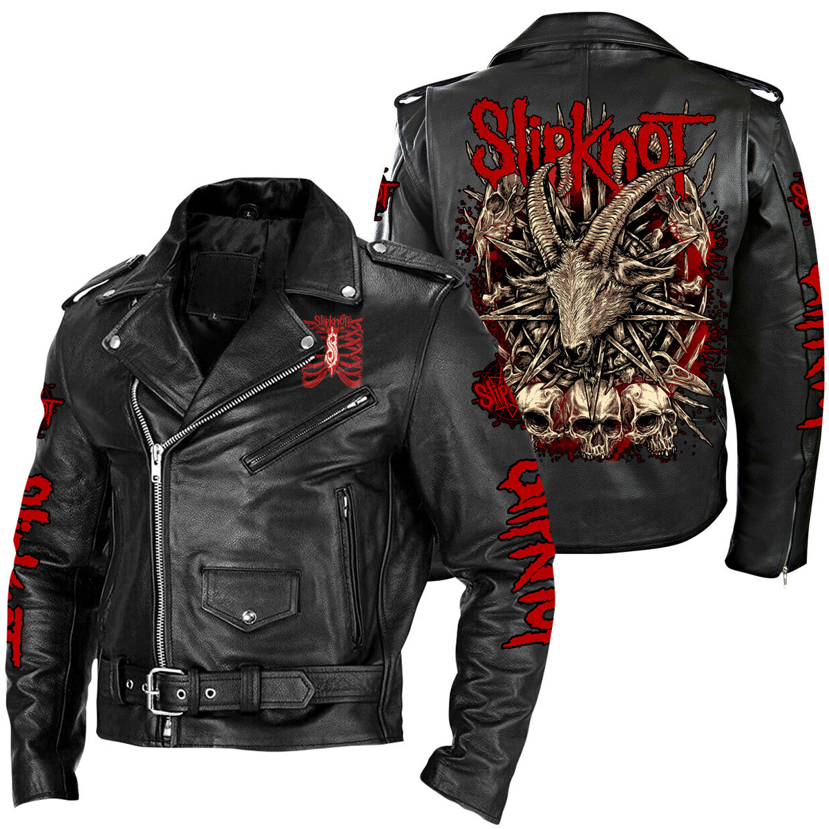SK Q2 Zipper Vintage Leather Jacket Q101102