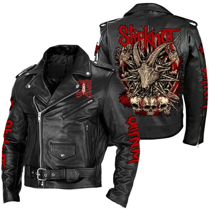 SK Q2 Zipper Vintage Leather Jacket Q101102