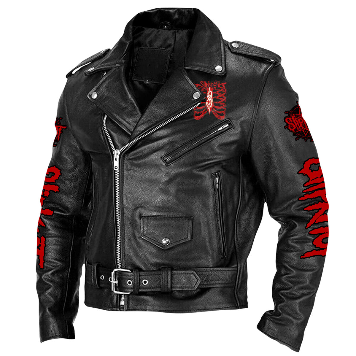 SK Q2 Zipper Vintage Leather Jacket Q101102