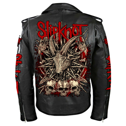 SK Q2 Zipper Vintage Leather Jacket Q101102