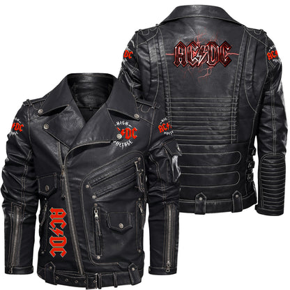 Ac Q2 Belt Solid Zipper Street Leather Jacket Q211106