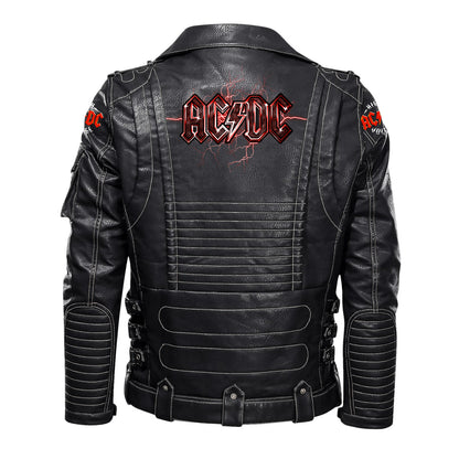 Ac Q2 Belt Solid Zipper Street Leather Jacket Q211106