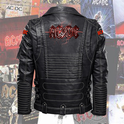Ac Q2 Belt Solid Zipper Street Leather Jacket Q211106