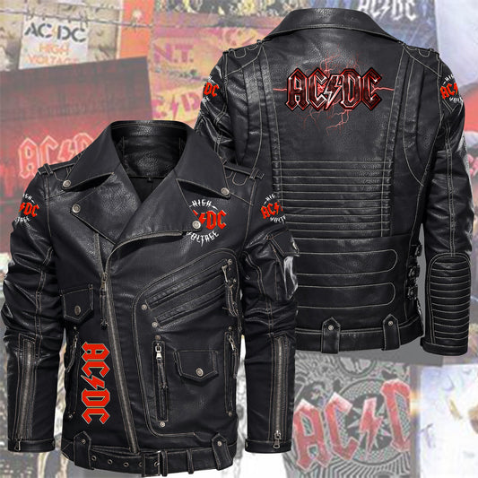 Ac Q2 Belt Solid Zipper Street Leather Jacket Q211106