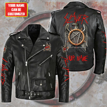 Personalized Sl Q2 Zipper Vintage Leather Jacket Q221111