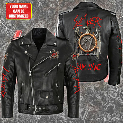 Personalized Sl Q2 Zipper Vintage Leather Jacket Q221111