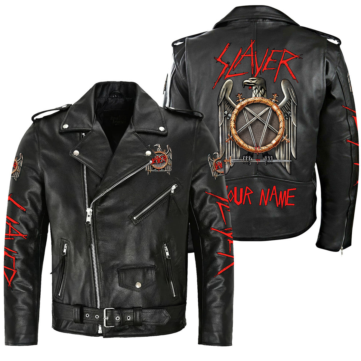 Personalized Sl Q2 Zipper Vintage Leather Jacket Q221111