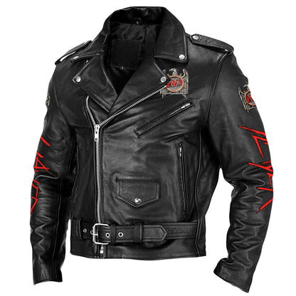 Personalized Sl Q2 Zipper Vintage Leather Jacket Q221111