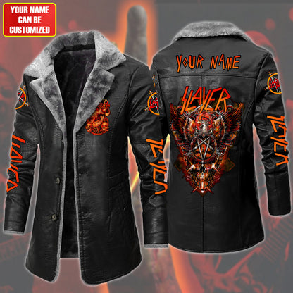 Personalized Sl Q2 Leather Fleece Winter Coat Q111203