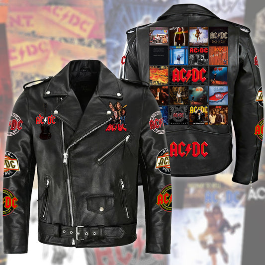 AC Q3 Zipper Vintage Leather Jacket Q200202