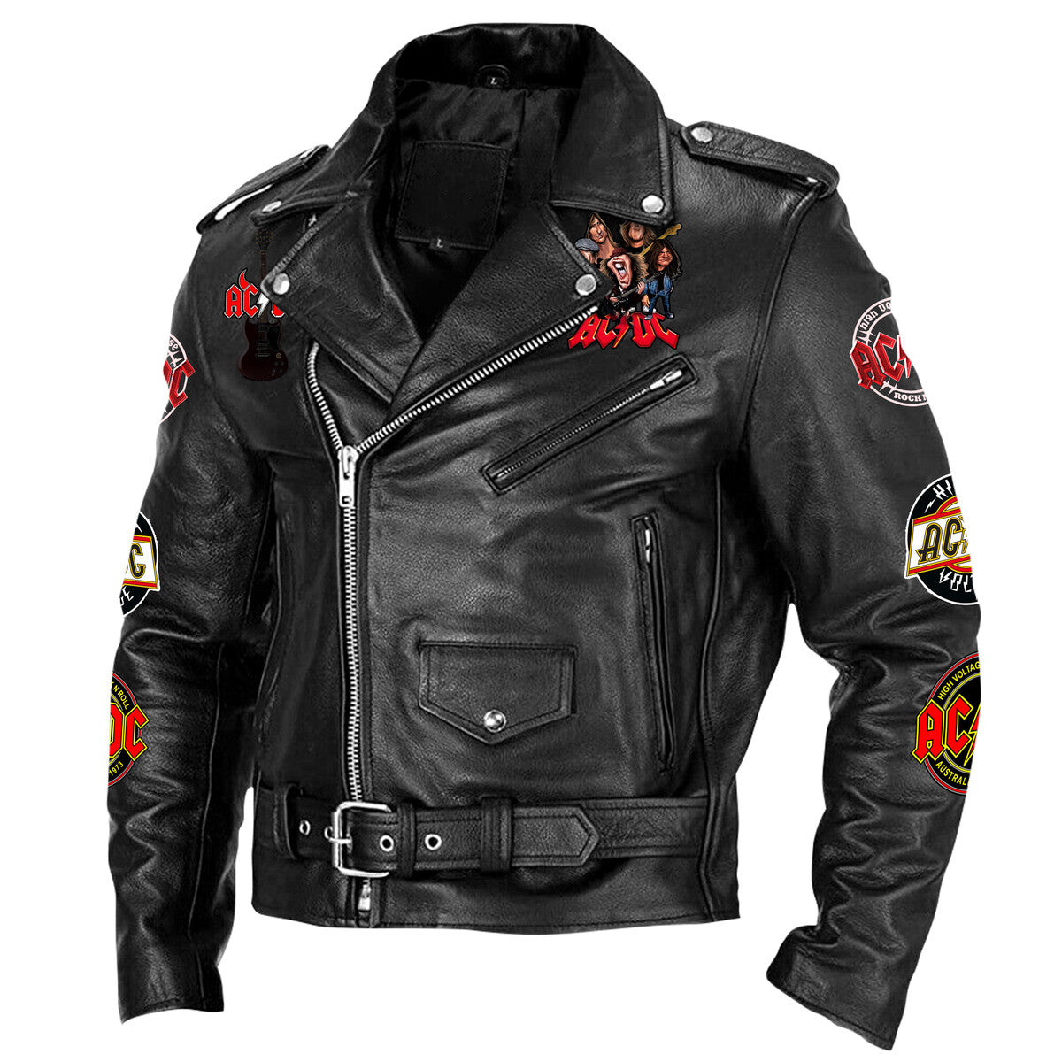 AC Q3 Zipper Vintage Leather Jacket Q200202