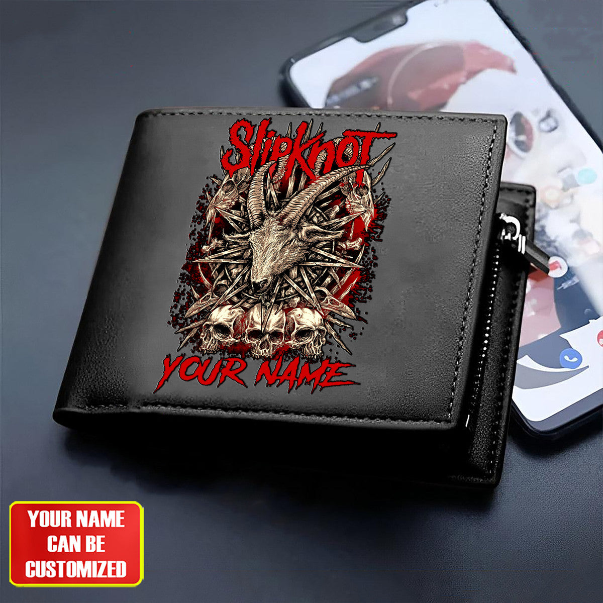 Personalized SK Q2 Leather Wallet Q010308
