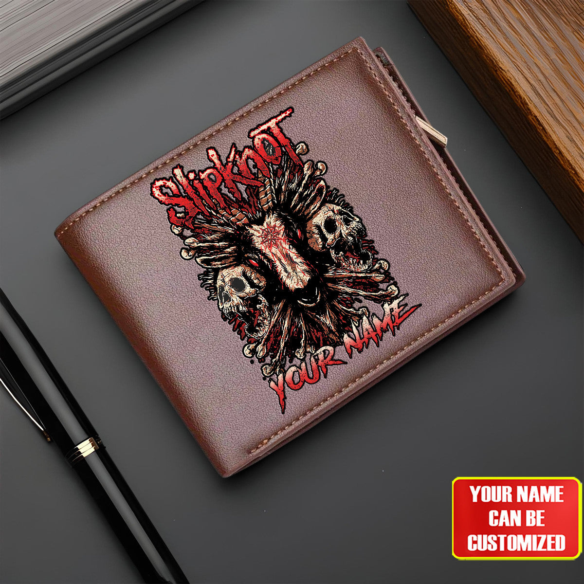 Personalized SK Q3 Leather Wallet Q010309
