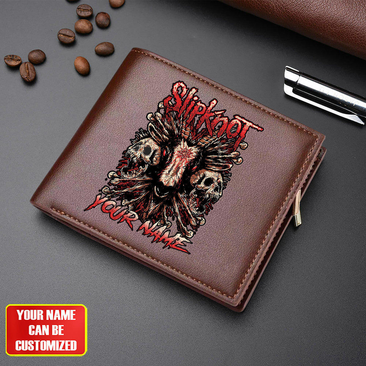 Personalized SK Q3 Leather Wallet Q010309