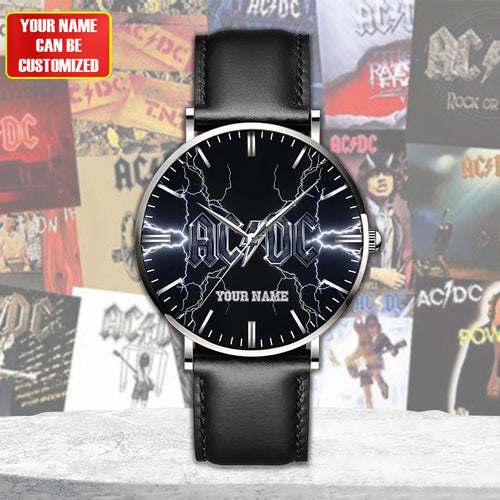 Personalized AC Quartz Leather Watch S070306