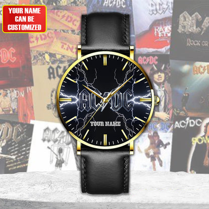 Personalized AC Quartz Leather Watch S070306
