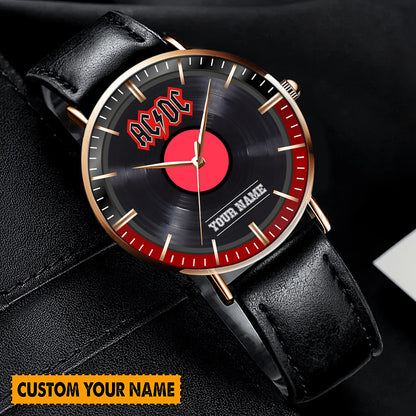 Personalized AC Quartz Leather Watch S070307