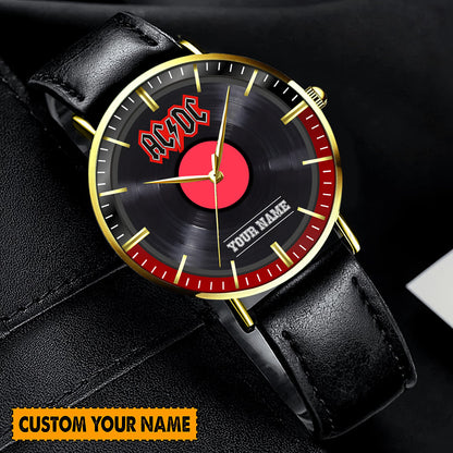 Personalized AC Quartz Leather Watch S070307