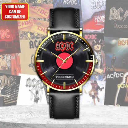 Personalized AC Quartz Leather Watch S070307