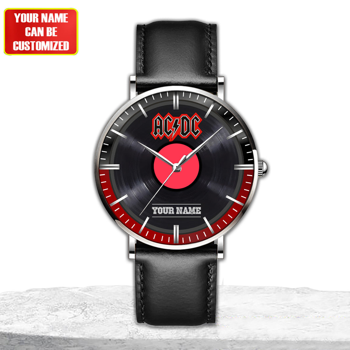Personalized AC Quartz Leather Watch S070307