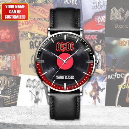 Personalized AC Quartz Leather Watch S070307