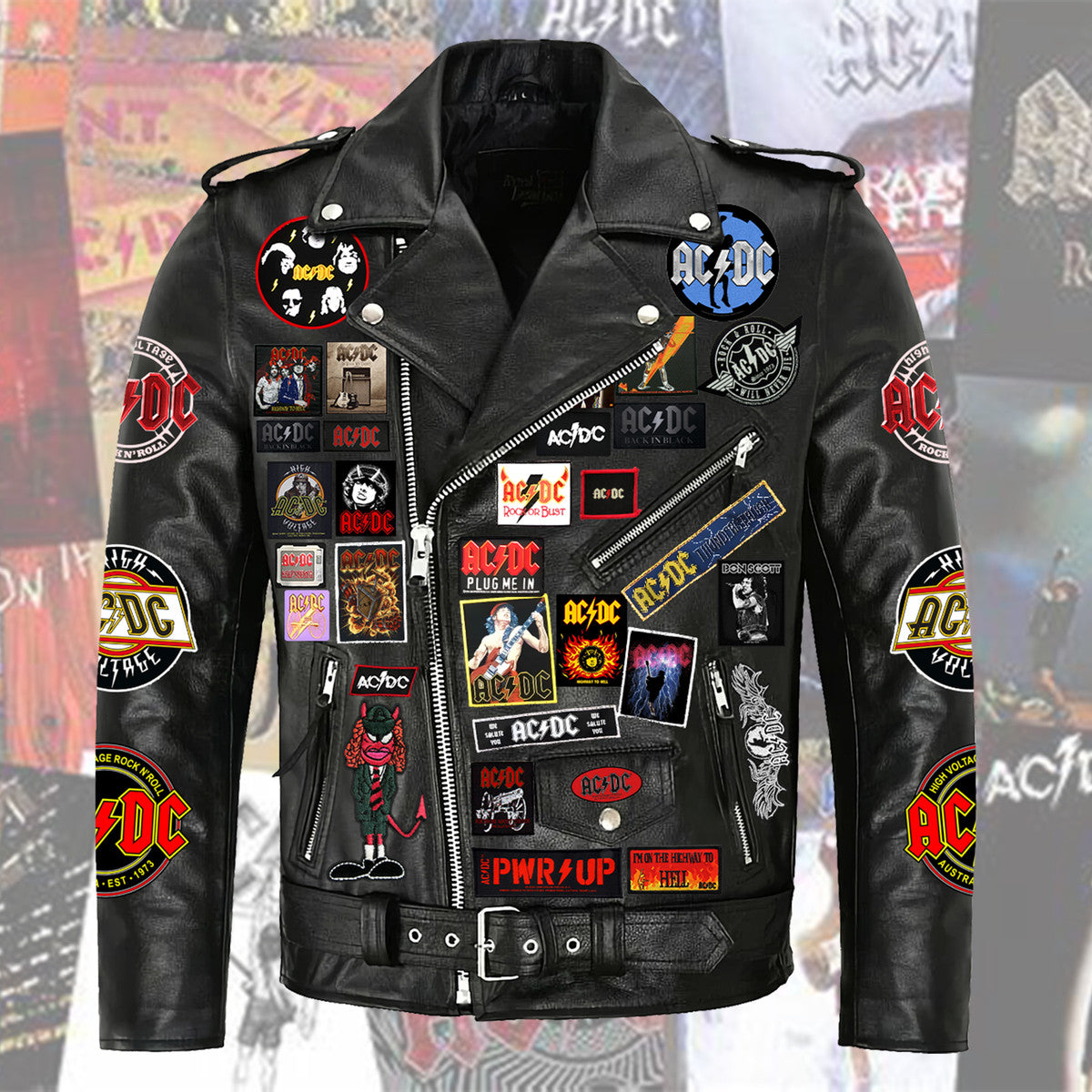 AC Q4 Zipper Vintage Leather Jacket Q290208