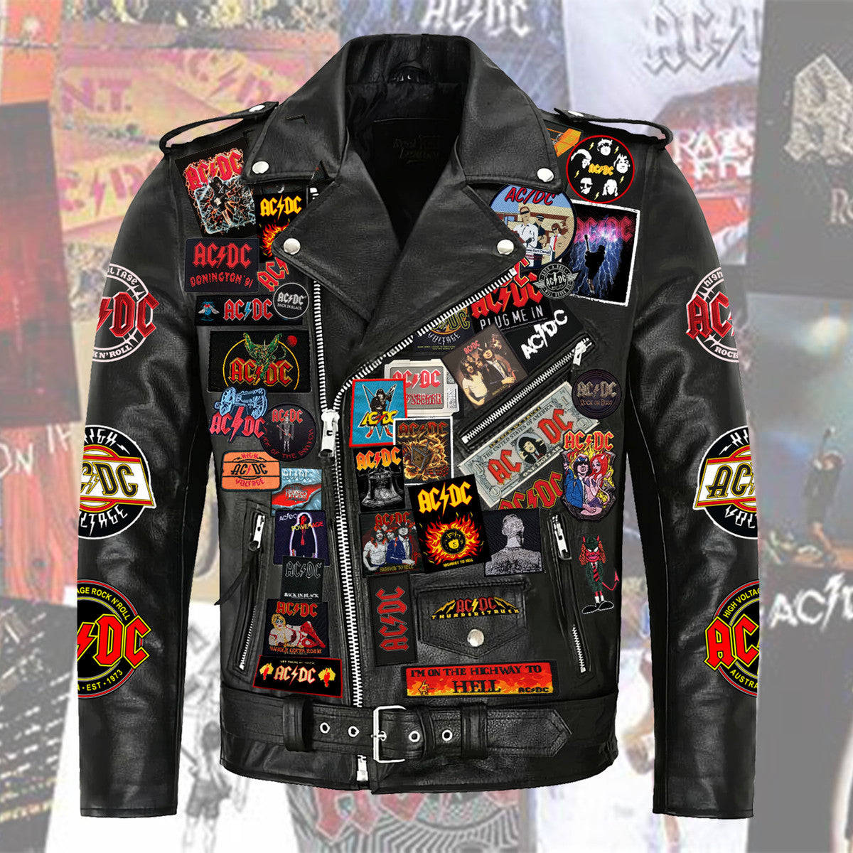 AC Q5 Zipper Vintage Leather Jacket Q140304