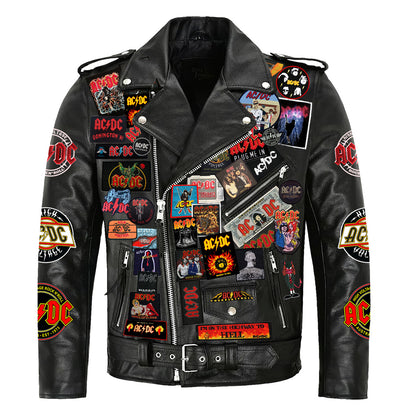 AC Q5 Zipper Vintage Leather Jacket Q140304