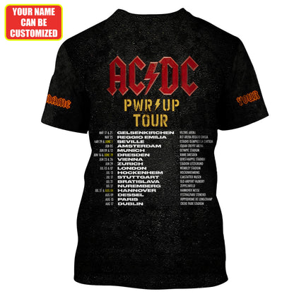 Personalized AC Power Up World Tour All Over Printed Unisex Shirt Q220412