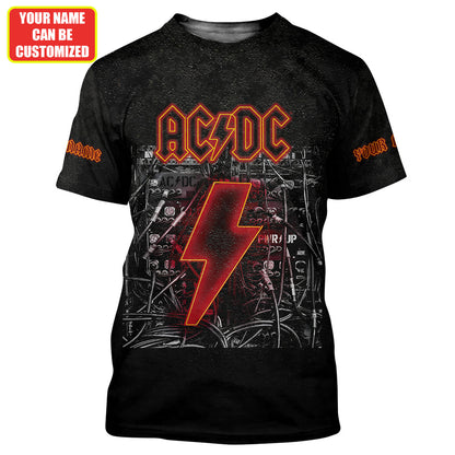 Personalized AC Power Up World Tour All Over Printed Unisex Shirt Q220412