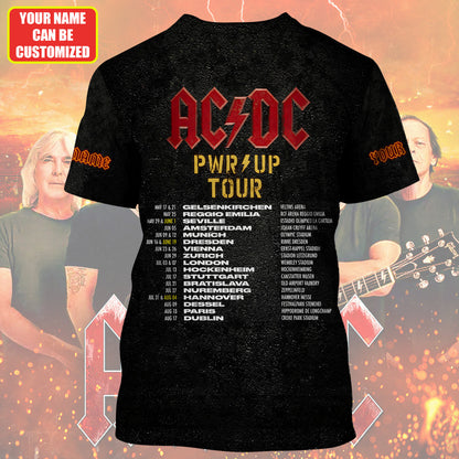 Personalized AC Power Up World Tour All Over Printed Unisex Shirt Q220412
