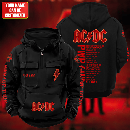 Personalized AC Power Up Tour Retro Cotton Hoodie Q040605