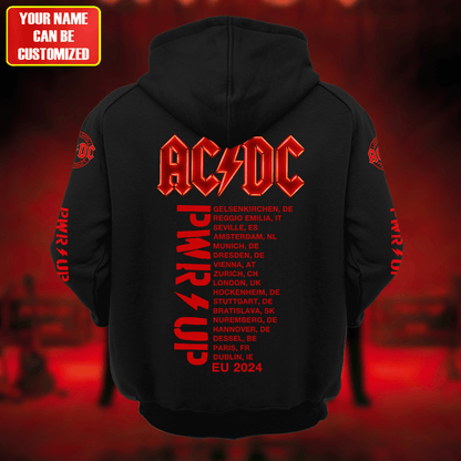 Personalized AC Power Up Tour Retro Cotton Hoodie Q040605