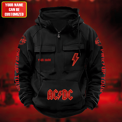 Personalized AC Power Up Tour Retro Cotton Hoodie Q040605