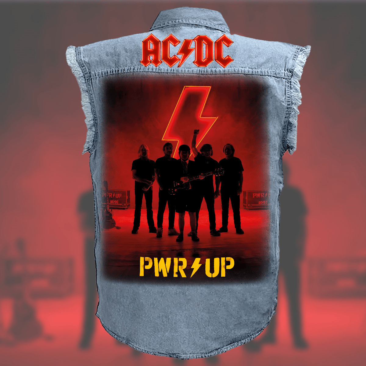 AC Power Up Tour Sleeveless Denim Jacket Q280607