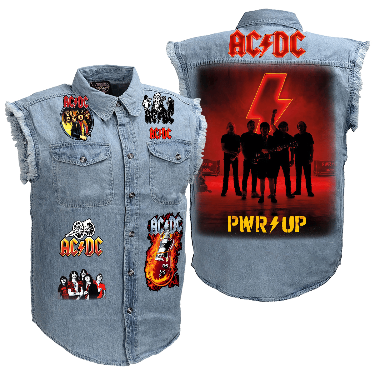 AC Power Up Tour Sleeveless Denim Jacket Q280607