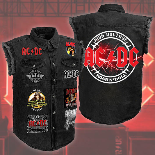 AC Rock And Roll Sleeveless Denim Jacket Q020701