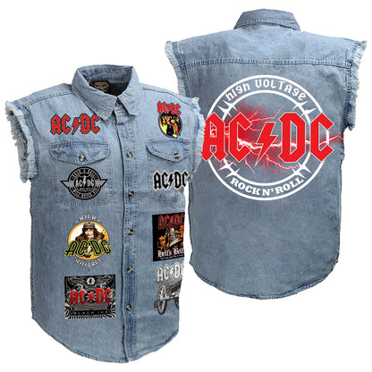 AC Rock And Roll Sleeveless Denim Jacket Q020701