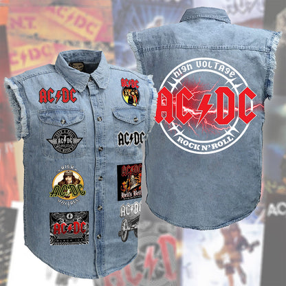 AC Rock And Roll Sleeveless Denim Jacket Q020701