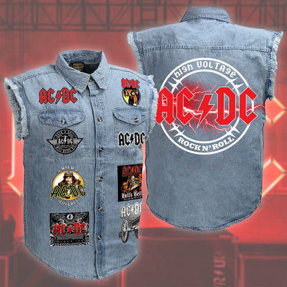 AC Rock And Roll Sleeveless Denim Jacket Q020701