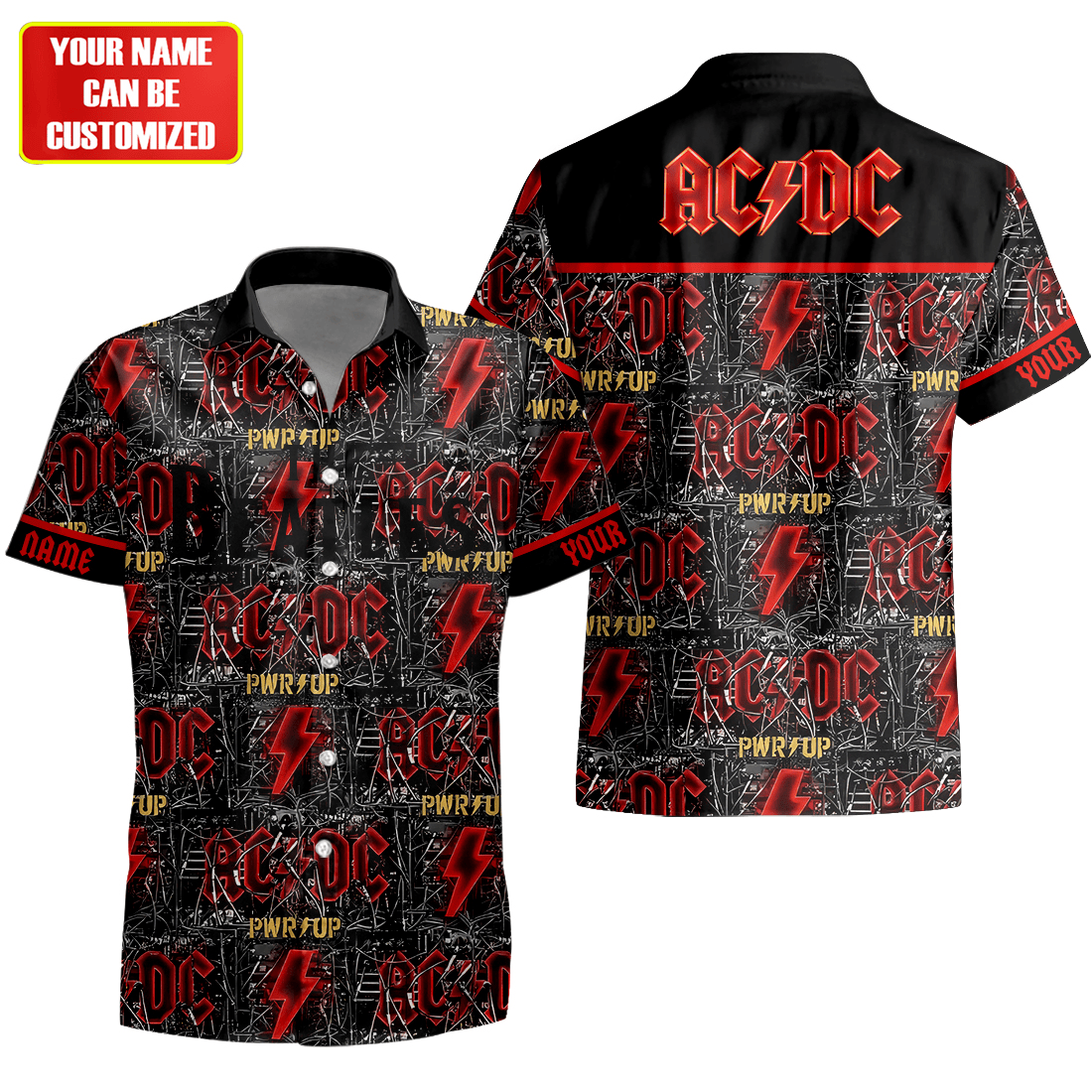Personalized AC Power Up Tour V2 Tropical Hawaii Shirt Beach Short Q090706