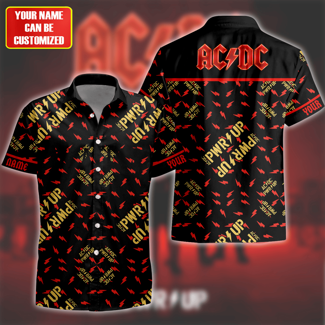 Personalized AC Power Up Tour Tropical Hawaii Shirt Beach Short Q090705