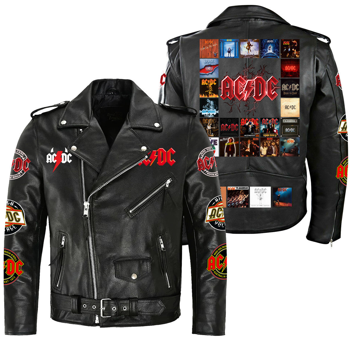 AC Q2 Zipper Vintage Leather Jacket Q050203