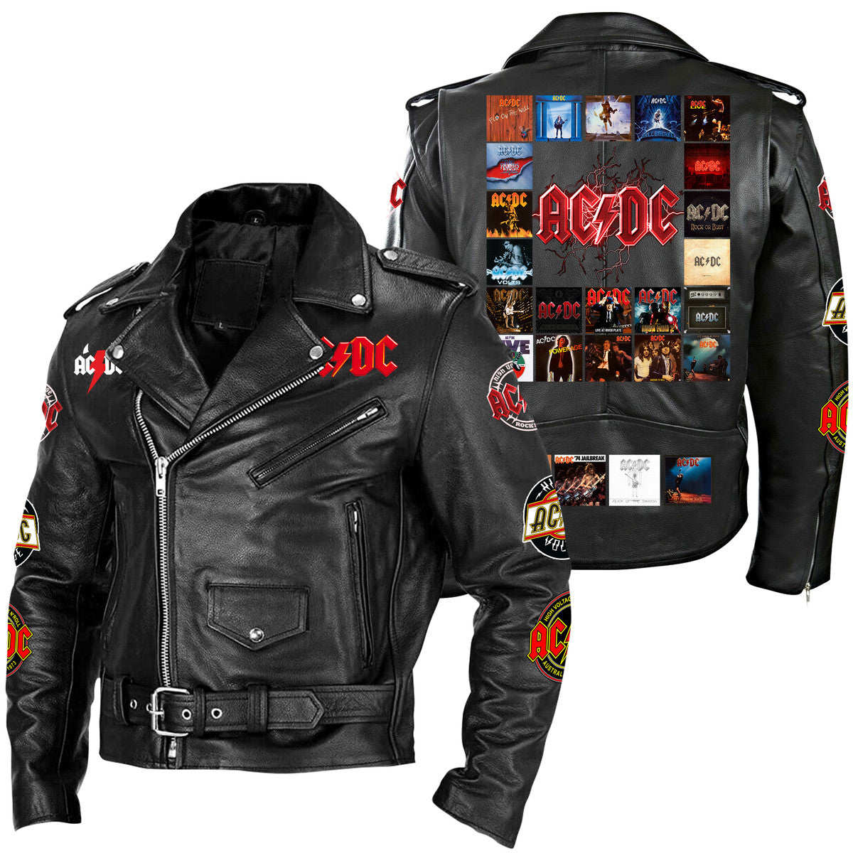 AC Q2 Zipper Vintage Leather Jacket Q050203