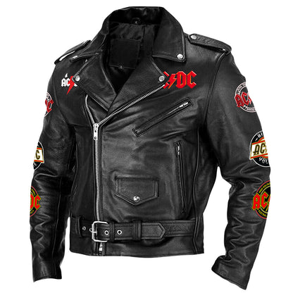 AC Q2 Zipper Vintage Leather Jacket Q050203