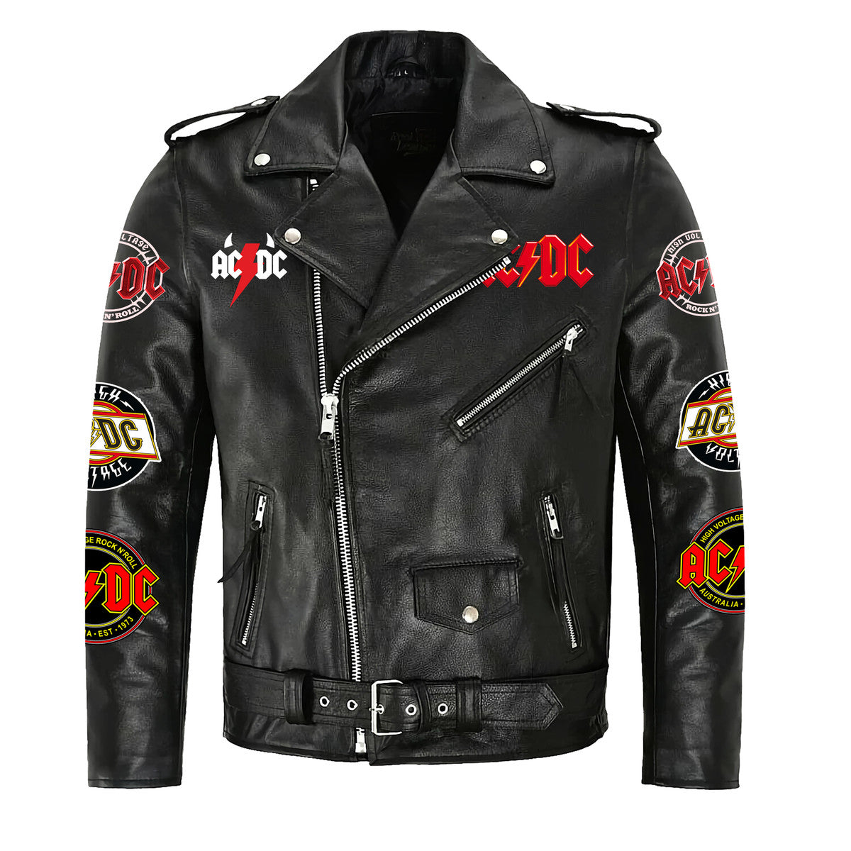 AC Q2 Zipper Vintage Leather Jacket Q050203