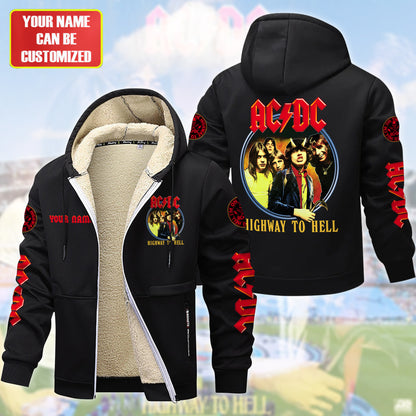 Personalized AC Highway To Hell Fleece 3D Unisex Hooded Jacket